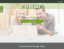 Tablet Screenshot of chaparralselfstorage.com